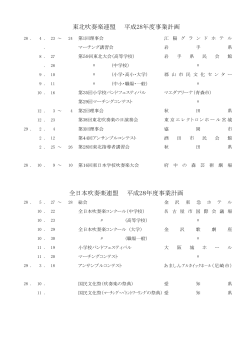 平成28年度事業計画 - 全日本吹奏楽連盟
