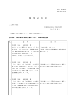 質 問 回 答 書