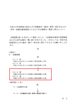 平成2 8年度剣道七段および六段審査会 (愛知) 要項一部訂正および