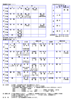 診療担当表( Ⅱ )