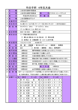竹の子杯4年大会の要項