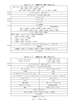 2016・2・7 安芸キャンプ 野手 スケジュール 2016・2・7 安芸キャンプ