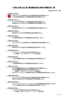 （平成27年度）加入第1種金融商品取引業者の異動状況一覧