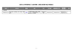 大阪市立大学阿倍野地区 入札案件情報 （公募型比較見積・物品（単価