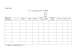 中小企業組合等の概要