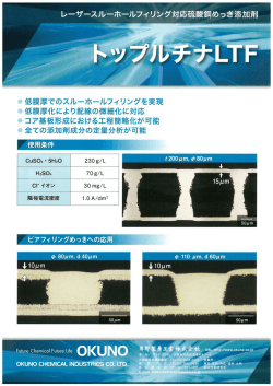 レーザースルーホールフィリング対応硫酸銅めっき添加剤