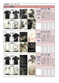 GST-503 龍 GST-501 鯉 GST-502 虎