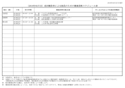 巡回健診車による船員のための健康診断スケジュール表