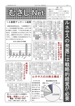 ル ネ サ ス の 発 展 に は 戦 略 的 経 営 が 必 要