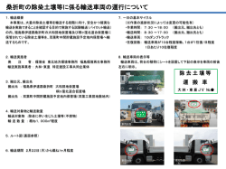 桑折町の除染土壌等に係る輸送車両の運行について