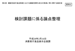 検討課題に係る論点整理
