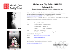 Melbourne City Ballet: NAPOLI