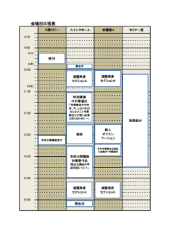 会場別日程表