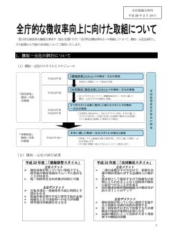 議題4「全庁的な徴収率向上に向けた取組について」資料
