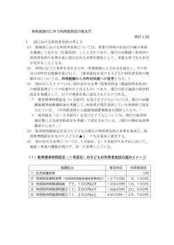 新制度施行に伴う利用者負担の考え方 H27.1.29 1 国における利用者