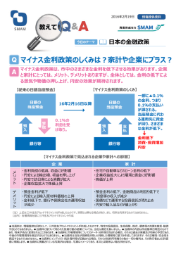マイナス金利政策のしくみは？家計や企業にプラス？