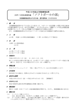 ソフトボール（募集要領）(PDF文書)