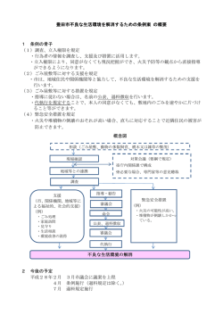 豊田市不良な生活環境を解消するための条例案の概要 （PDF 144.0KB）