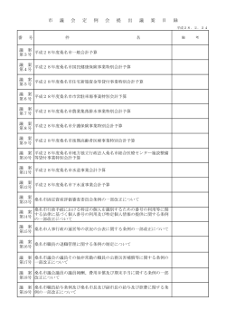 提出議案目録 [58KB pdfファイル]