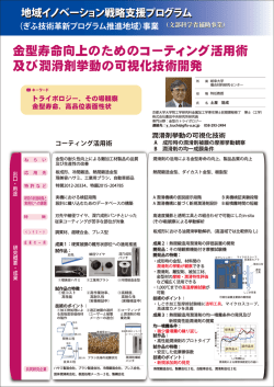 トライボロジー、その場観察 金型寿命、高品位表面性状