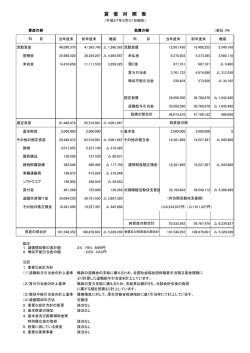 貸借対照表（PDF：95KB）