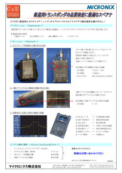 鉄道用トランスポンダの品質検査に最適なスペアナ