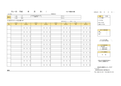 プレー日 ： 平成 年 月 日 - きぬがわ高原カントリークラブ
