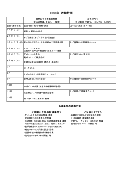 平成28年活動計画