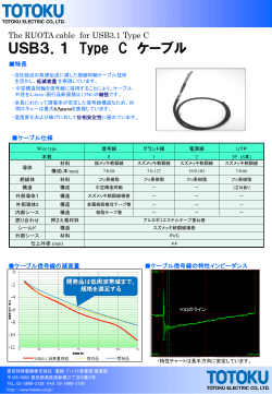USB3．1 Type C ケーブル