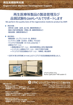 再生医療開発支援