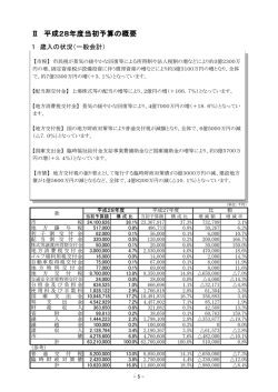 Ⅱ 平成28年度当初予算の概要