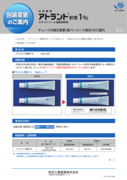 包装変更