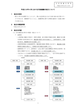 議題3「平成28年4月における行政組織の改正について」資料