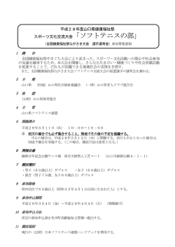 ソフトテニス（募集要領）(PDF文書)