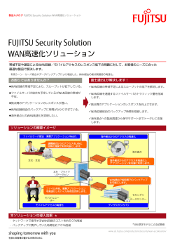 WAN高速化ソリューション FUJITSU Security Solution