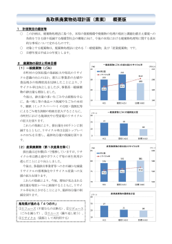 鳥取県廃棄物処理計画（素案） 概要版 鳥取県廃棄物処理計画（素案）