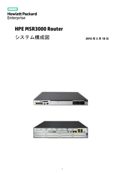 HPE MSR3000 Router システム構成図