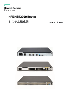 HPE MSR2000 Router システム構成図