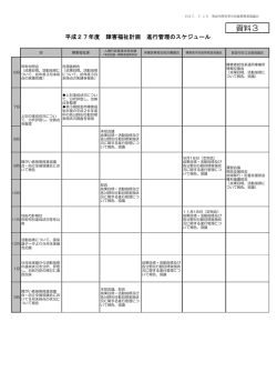 資料3（平成27年度障害福祉計画進行管理のスケジュール