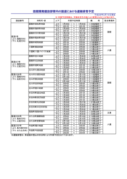 函館開発建設部管内の国道における運搬排雪予定