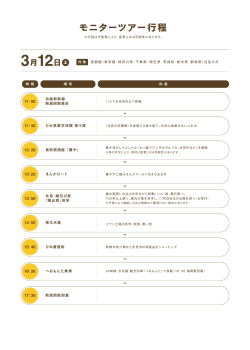 モニターツアー行程