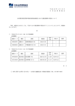 公社債店頭売買参考統計値発表制度における選定銘柄の更改について