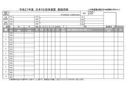 平成27年度 日本FID卓球連盟 登録用紙