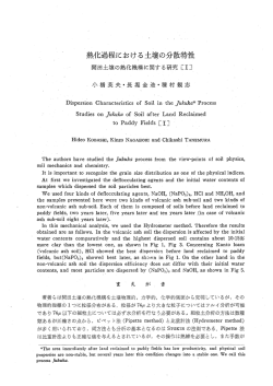 熟化過程における土壌の分散特性 - 岡山大学学術成果リポジトリ