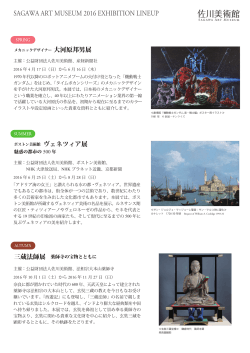 SAGAWA ART MUSEUM 2016 EXHIBITION LINEUP