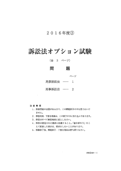 訴訟法オプション試験
