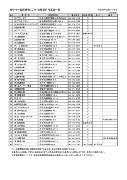府中市一般廃棄物処理業許可業者一覧（PDF：135KB）