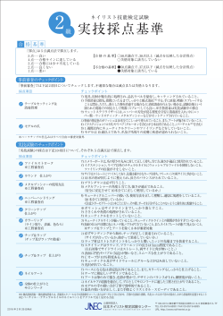 実技採点基準 - 公益財団法人日本ネイリスト検定試験センター