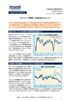 メキシコペソの展望～「産油国通貨」は正しいか？