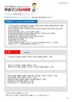 マンション情報掲載スケジュール